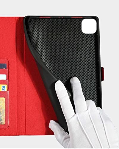 Porte do cartão de capa Flip para Apple iPad Air5 10,9 polegadas, Capa de comprimido de fólio resistente a arranhões em