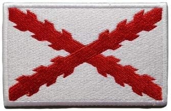 Espanha espanhola nacional real Tercios Bandeira da cruz de bordado de bordado Bordado Militar Militar Tactical Patch Badges emblem