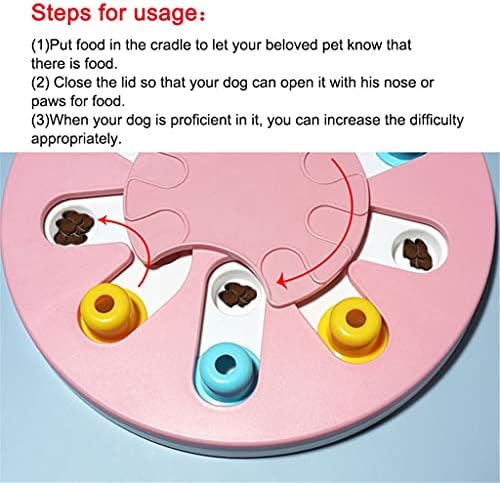 FEGOCLT Treinamento de cães de animais de estimação brinquedos educacionais para cães anti -mordida lenta tigela tigela de cão dispensador