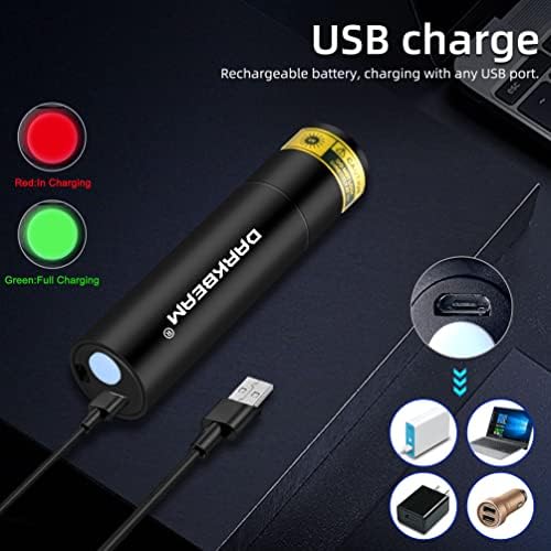 Darkbeam UV 365nm Lâmpada Light Wood V4 USB recarregável Blacklight portátil LED LED ULTRAVIOLET Mini Size de bolso,