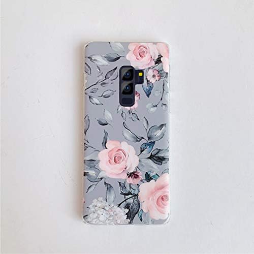 Caso compatível com Galaxy S9+ Plus para meninas mulheres, Muzifei Thin Slim Fit Protective Protective Cute Floral Floral