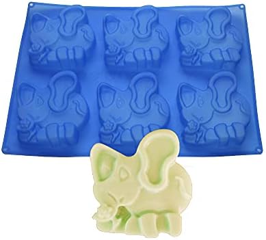 X-haibei elefante Emily Soap Silicone Mold para Creyon de gelatina de chocolate caseiro Crayon fazendo favores de chá de bebê