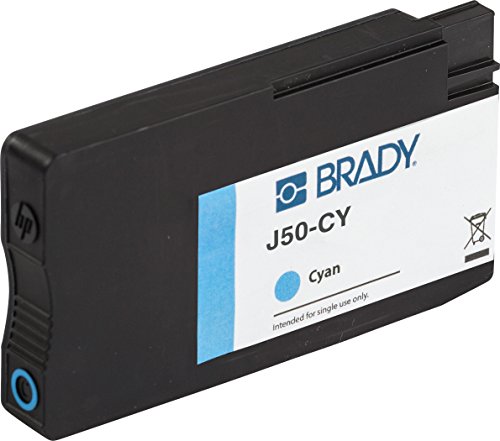 Brady J50-CY BradyJet J5000 Cartucho de tinta, ciano, 2,31 altura, 4,13 de largura, 1 comprimento