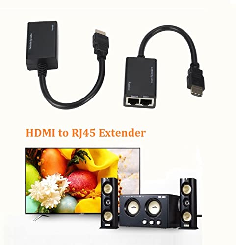 Extender HDMI sobre Cat5E/6, RJ45 Ethernet Splitter para HDMI 2 Portas Adaptador de rede 2 paco