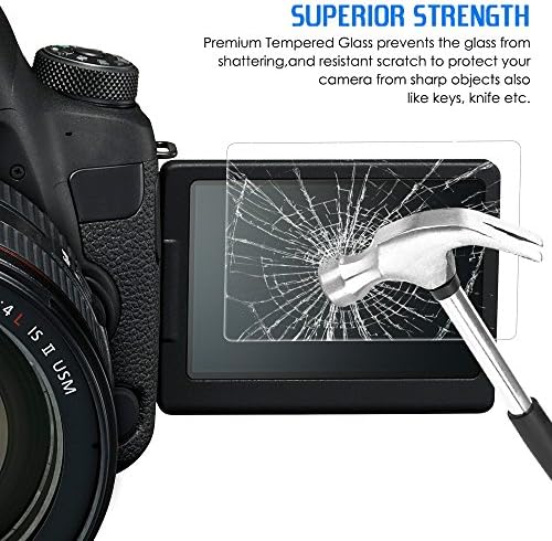 Protetores de tela EOS compatível 6D Mark II, Afunta 2 Pacote filmes de proteção contra vidro temperado anti-arranhões