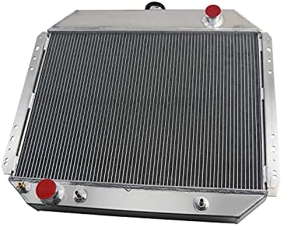 Radador de alumínio de refrigeração 4 linhas compatível com 1966-1979 Ford Bronco F100 F150 F250 F350 F500 L6 V8