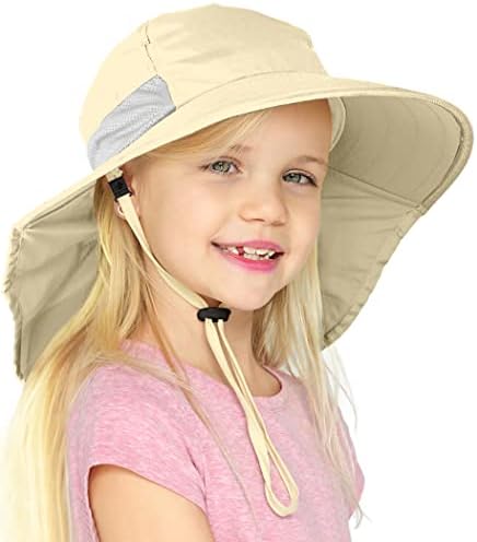 Geartop Kids Sun Hat para meninos e meninas com proteção UV 50+, chapéus infantis, safari, chapéu de pesca, chapéus de praia