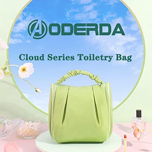 Bolsa de higiene pessoal Aoderda para mulheres com gancho suspenso, bolsa cosmética resistente à água, bolsa de maquiagem de viagem,