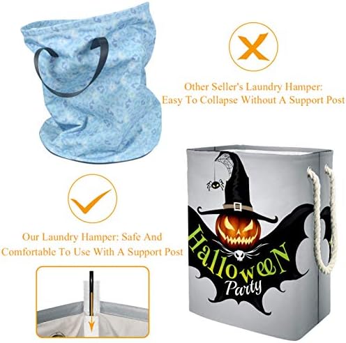 Indicultura de lavanderia cesto Halloween Bat de chapéu de bruxa Cabeça de abóbora cestas de lavanderia de lavanderia