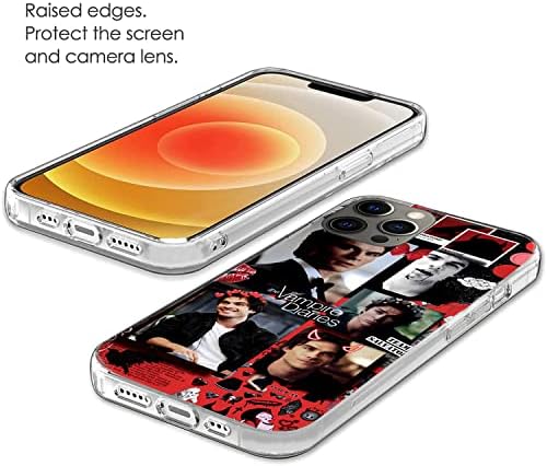 A capa de telefone de Ian Damon Vampire compatível com o iPhone 12/12 Pro Somerhalder Diaries Salvatore Print TPU Pure