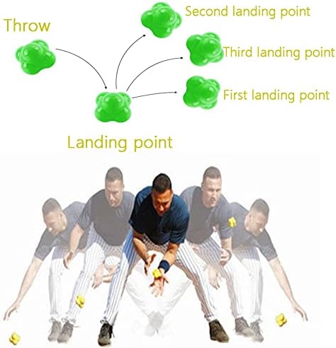 Bola de reação de salto hexagonal para treinamento de coordenação para os olhos e coordenação de agilidade e esportes de exercício