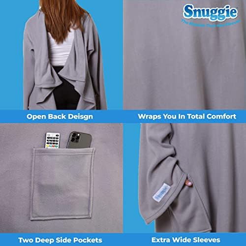 Snuggie- O cobertor vestível original que tem mangas, lã quente, aconchegante e super macia, cobertor funcional com