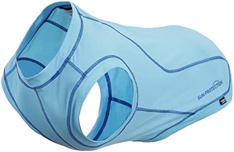 Camisa de proteção UV de cachorro UPF30 UPF30+ T-shirt de estimação e maiô de banho elástica e confortável lavável.