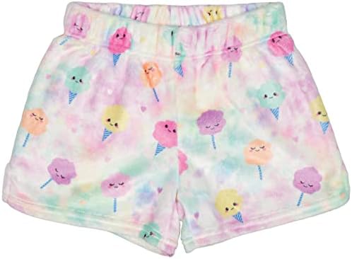 IsCream Big Girls Silky Soft Fun Print Plush Shorts - Coleção Kawaii Besties