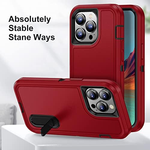 Idweel iPhone 14 Pro Max Case com suporte, Proteção pesada Proteção à prova de choque à prova de choque Slim Slim Lightweight