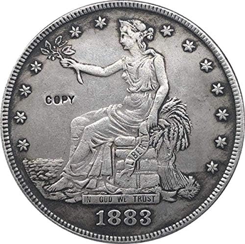 1883 Comércio Dollar Coin Copy Cópia Ornamentos Coleção Presentes