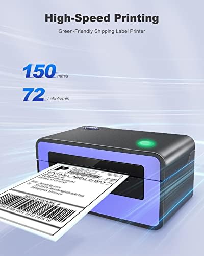 Impressora de etiqueta de remessa Purple, impressora de etiqueta térmica Polono 4x6 para pacotes de remessa, fabricante comercial