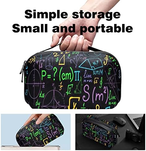Organizador eletrônico Small Travel Cable Organizer Bag para discos rígidos, cabos, carregador, USB, cartão SD, fórmula