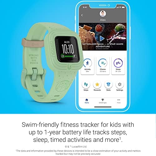 Garmin vivofit jr. 3, Rastreador de fitness for Kids, inclui experiência interativa de aplicativo, rastreador de atividades