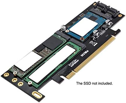 XIWAI PCI Express PCI-E 3.0 e Dual Sata para NGFF NVME MSATA M-key B/M-key SSD Adaptador 3in1