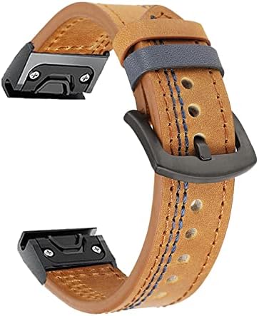 Dfamin para Garmin Fenix ​​5 5x mais 6 6x Pro 3 h Smart Watch Leather Band Straplet para Forerunner 935 945 Pulseira Quick Fit