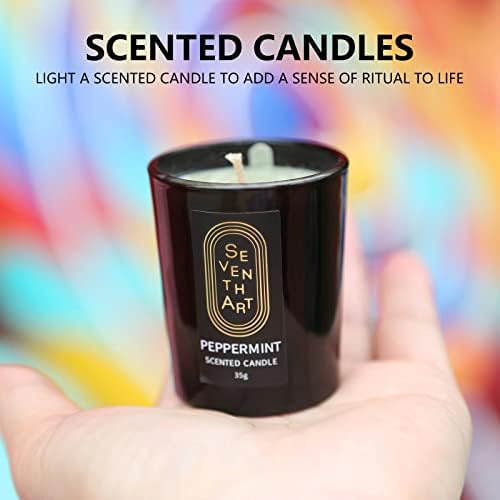 Velas com aroma cítrico e hortelã, velas domésticas de 1,2 oz de 9 horas de queimadura, vela de soja natural aromática remover odor