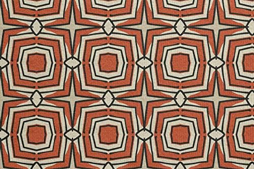 Ambesonne Geométrica Toalha de tapete de ioga, quadrados e rhombus com padrão Bullseye abstrato de formas coloridas quentes,