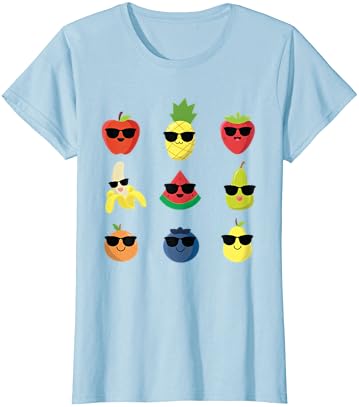 T-shirt de camisa de óculos de sol de frutas camiseta