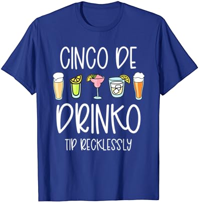 Cinco de Drinko Mayo Mulheres dicas sua camiseta de trabalho de bar engraçado do barman