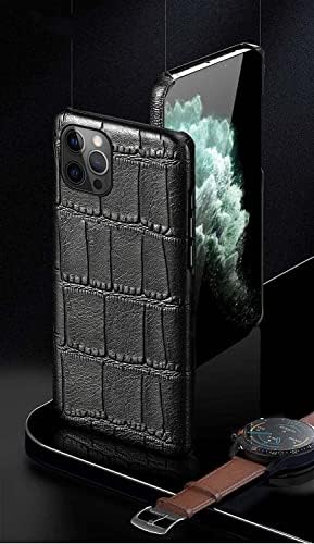 Caixa BNEGUV para Apple iPhone 12 Pro máximo de 6,7 polegadas, padrão de crocodilo de couro resistente à prova de choques de choque