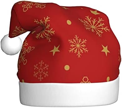 Flocos de neve e estrelas. Chapéu de Natal, Hat de Papai Noel de Natal para homens, Romance Hatchristmas Ano Novo Festivo Festas