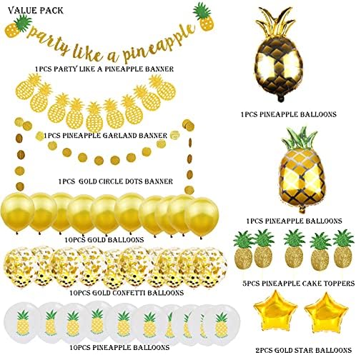 Decorações de festa de abacaxi de abacaxi de abacax