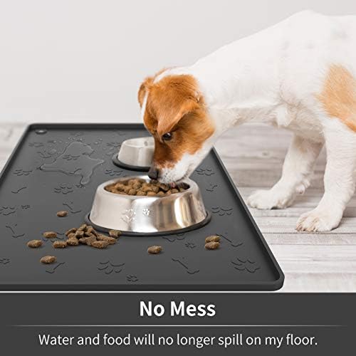 Me.fan Dog Food tapete - tapete de alimentos para animais de estimação - tapete de tigela de cachorro de silicone não