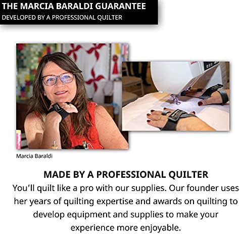 Marcia Baraldi Quilting Grip Luvas para Quilting ou costura de movimento livre- Tamanhos ajustáveis- Small-Medium Large