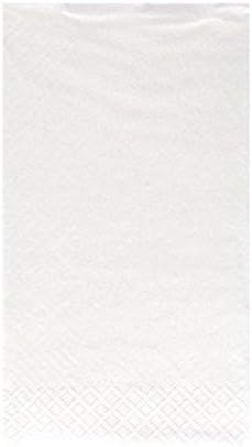 Lillian Tablesettings Bistro Pearl Pacote quadrado branco de 15 guardanapo de papel, 8 x 1 x 4,5 polegadas