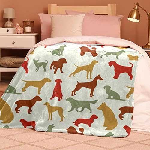Cobertor macio, cobertor de soneca, cobertores quentes e macios e macios e microfibras, cães de animais de estimação