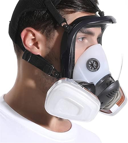 Respirador de tampa de face completa reutilizável - 17 em 1 Máscara de gás de tamanho grande respirador com filtros
