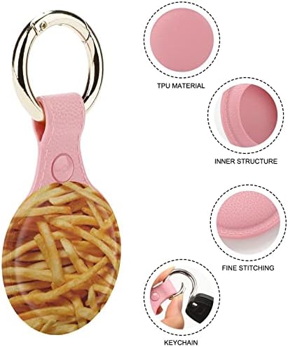 Caso de batatas fritas TPU para airtag com o chaveiro de proteção contra tags de tags de tags de tag de tag de tag