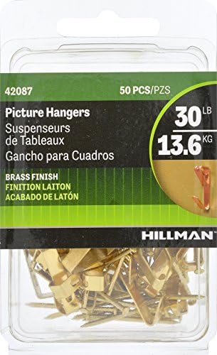 Hillman 42087 Brass convencional cabide de 30 libras pacote de valor de 50