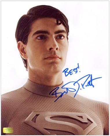 Brandon Routh autografou 8x10 Superman Retorna POD Suit Photo
