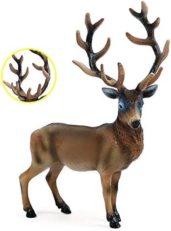 NPKGVia Deer europeu de veado vermelho veado estático ornamentos estáticos brinquedos infantis Artes e ofícios para