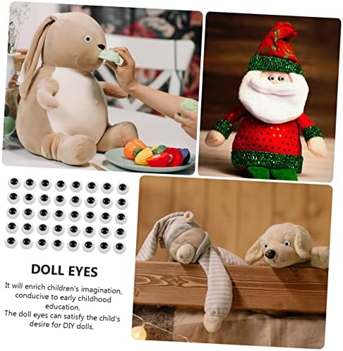 Nolitoy 200pcs Olhos de boneca Black bonecas de pelúcia bichos de pelúcia Furret Plush Craft Doll Eyes Doll Doll