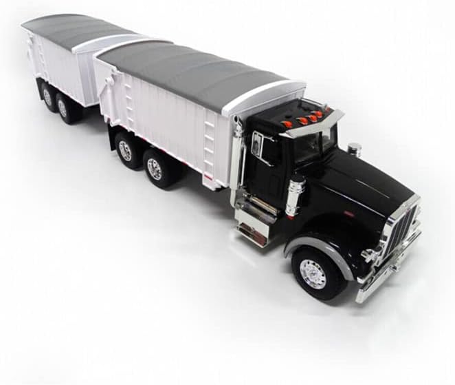 Caminhão de grãos ERTL com pup reboque - LP70551 1/16 Modelo pré -construído do caminhão ABS