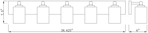 Z-Lite 5 vaidade leve 485-5V-CH, Chrome
