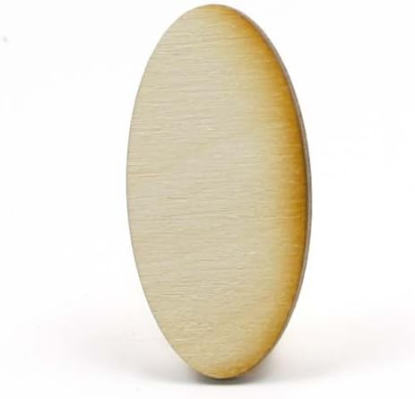 MyLittlewoodshop - PKG de 6 - oval - 2 polegadas por 1 polegada e 1/8 de polegada de madeira inacabada