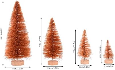 Teahutty 16pcs Mini árvores de Natal Artificial Mini -Brassga de Brânsedores de Brânsedores, Pinheiros Ornamentos com Artesanato