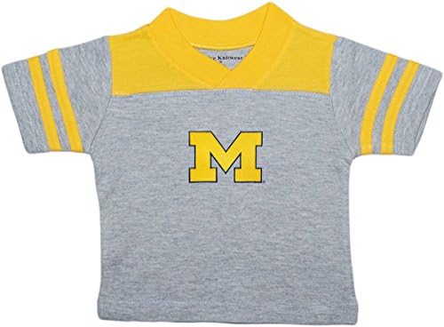 Desbloqueio da Universidade de Michigan Wolverines M camisa esportiva de bebê