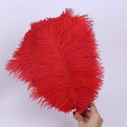 Zamihalaa Wholasale Avestruz macio macio Red Feather 10pcs-200pcs15-70cm Penas DIY para artesanato Fazendo a decoração