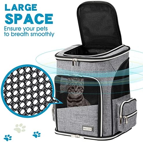 Transportadora de mochila de Baglher Dog, transportadora de mochila dobrável para gatos e cães pequenos, mochila de transportadora