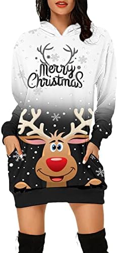 A Amiley Christmas Crewneck Sweatshirt Fashion Comodies Dress for Women Plus Size Swetons de Natal para Mulheres 2